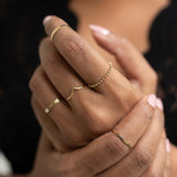 Indus fluid beaded ring
