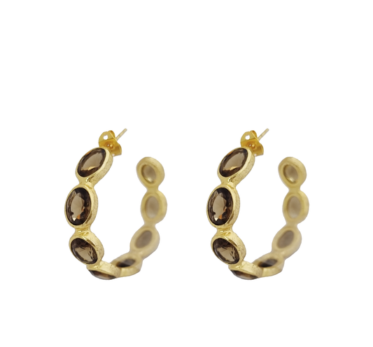 LAGO SMOKY TOPAZ HOOPS