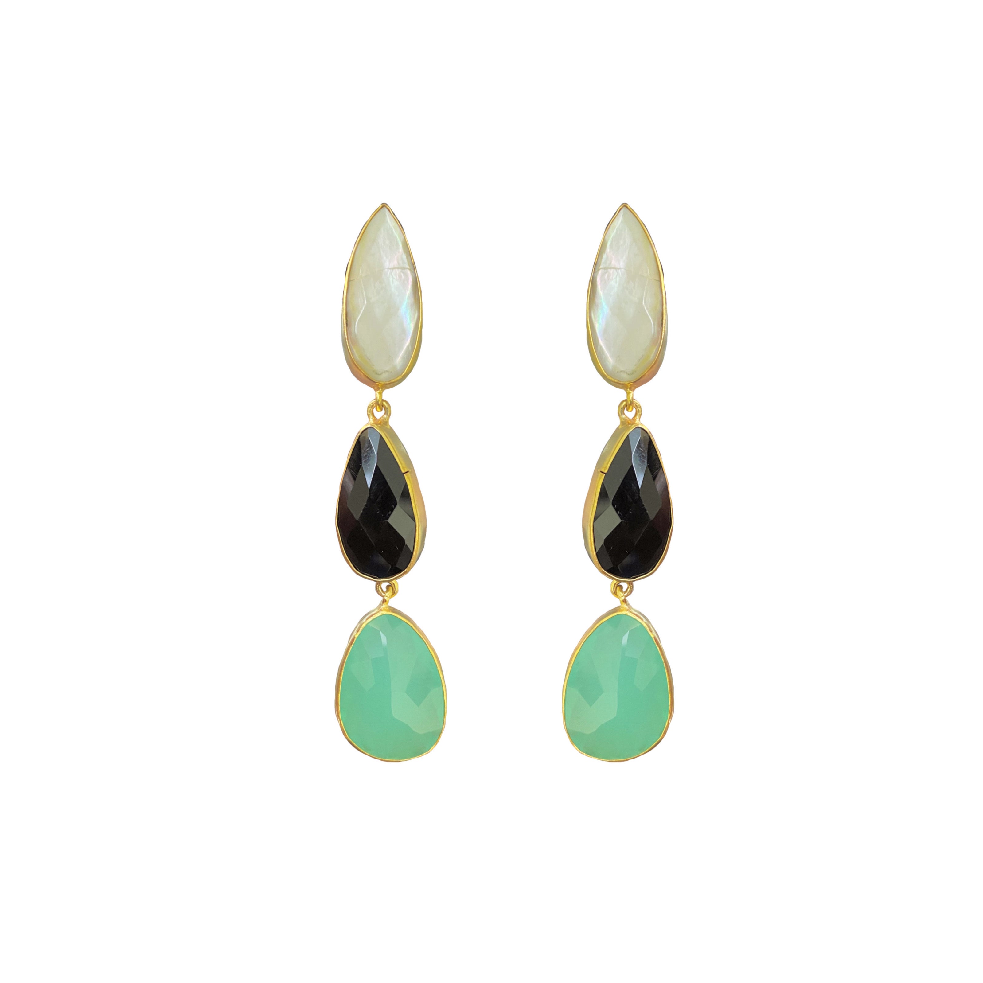 Onyx stone store earrings