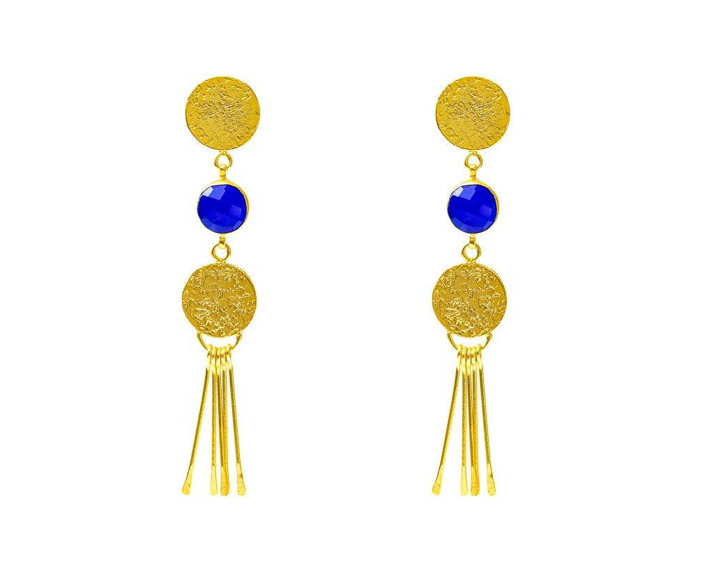 Drops - Bea Studs In Blue Onyx
